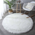 White Round Fur 4X4 FT