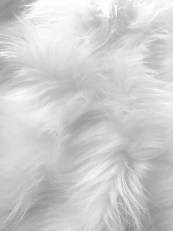 White Round Fur 4X4 FT