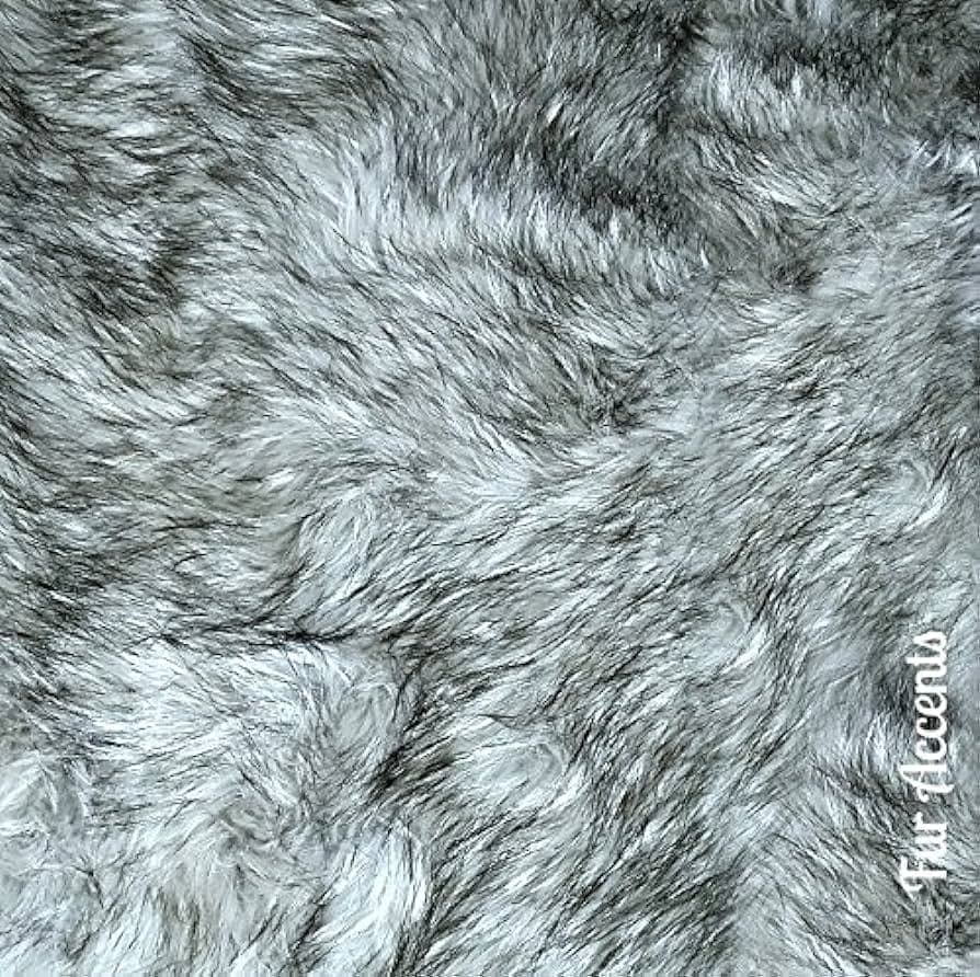 Grey & White Round Fur 4X4 FT