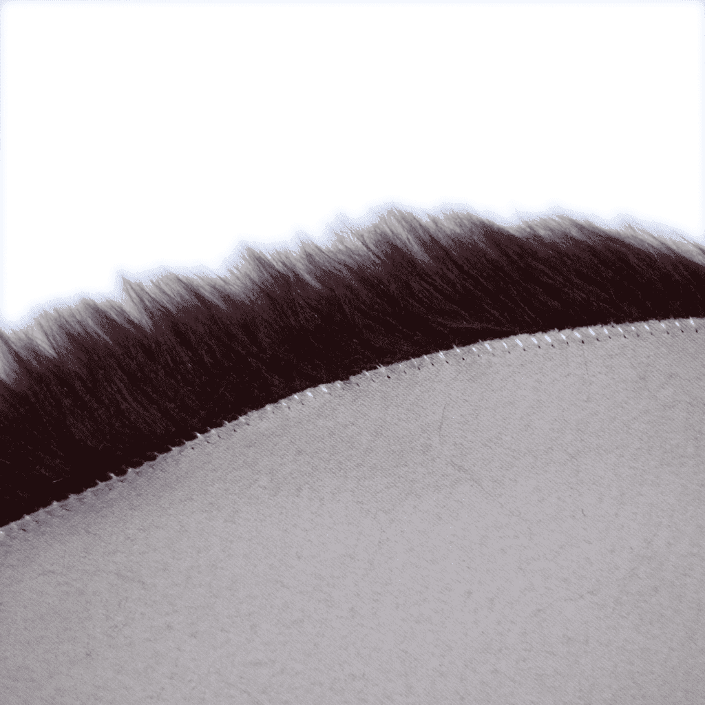 Dark Brown Round Fur 4X4 FT