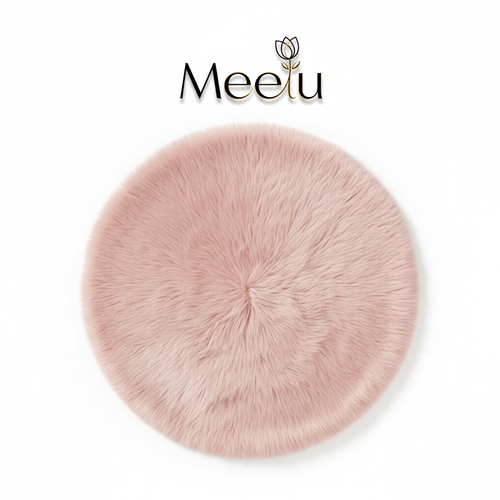 Blush Pink Fur Rug