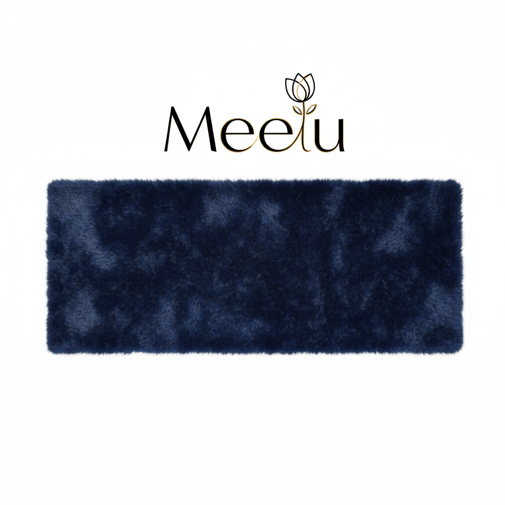 Navy Blue Fur Rug